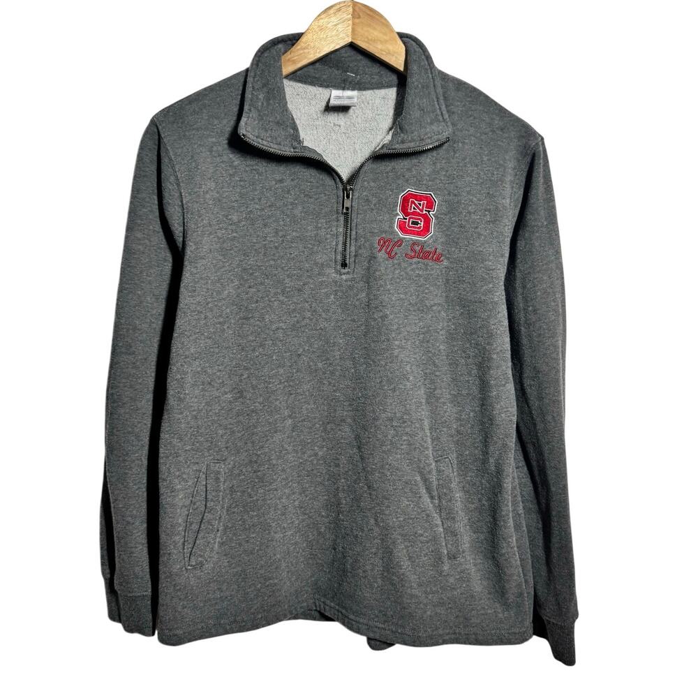 Stadium Athletics NC State Quarter Zip Women M Gray College ACC Sport Team Gear
